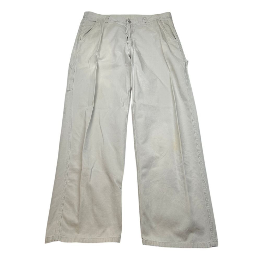 Levi's Carpenter Pants‎ Mens 36x32 Beige Utility Workwear Relaxed Fit Work RARE